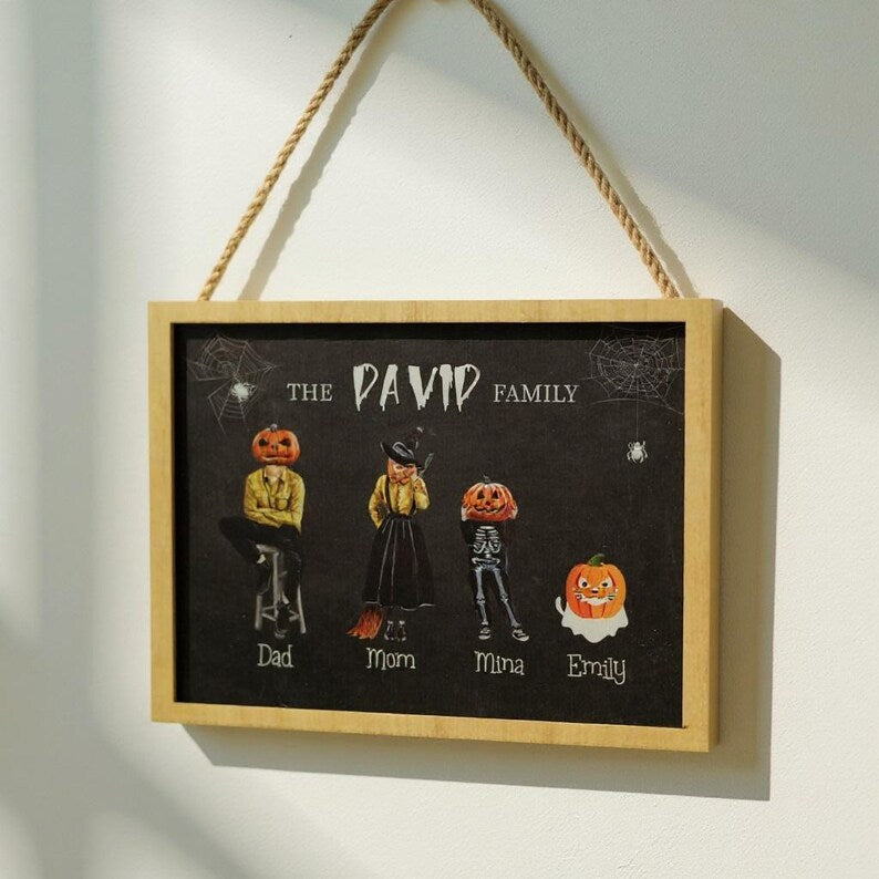 Halloween Family Portrait Sign