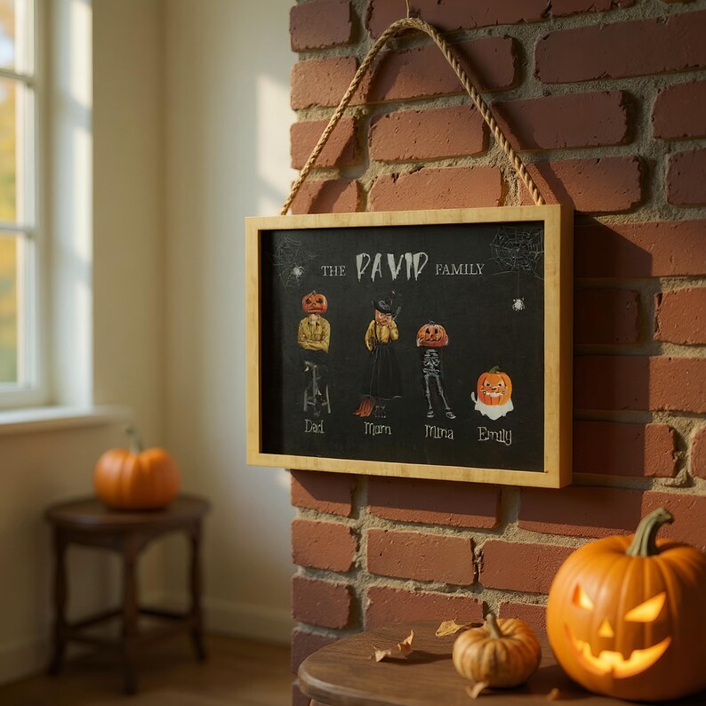 Halloween Family Portrait Sign