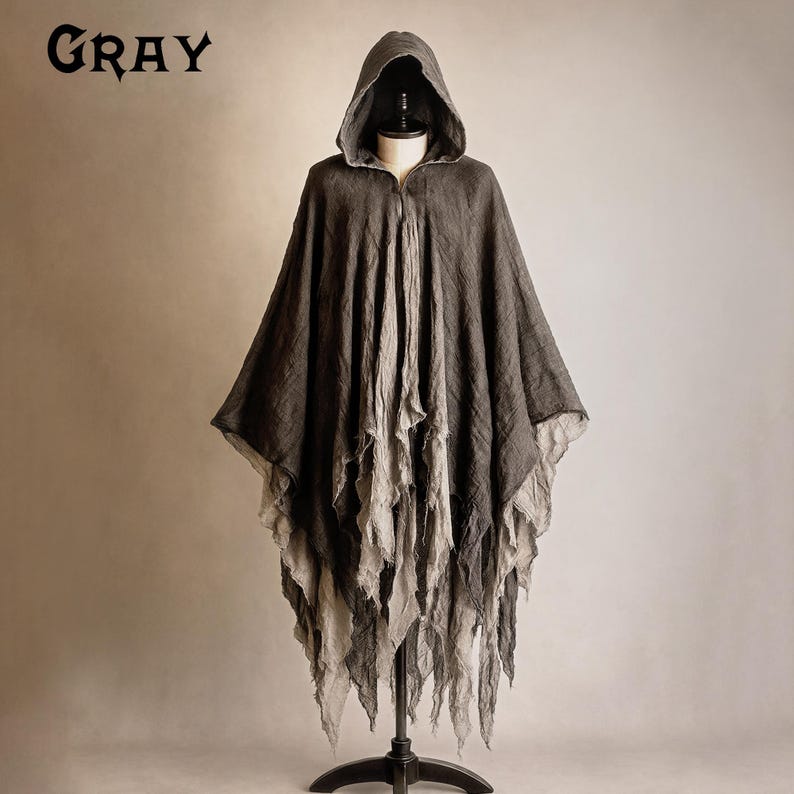 Halloween Adult Ghost Hooded Dark Ghost Cloak