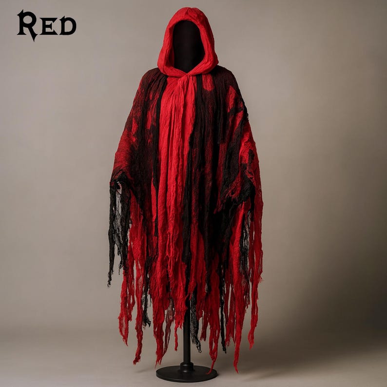 Halloween Adult Ghost Hooded Dark Ghost Cloak