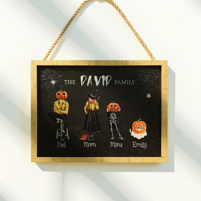 Halloween Family Portrait Sign