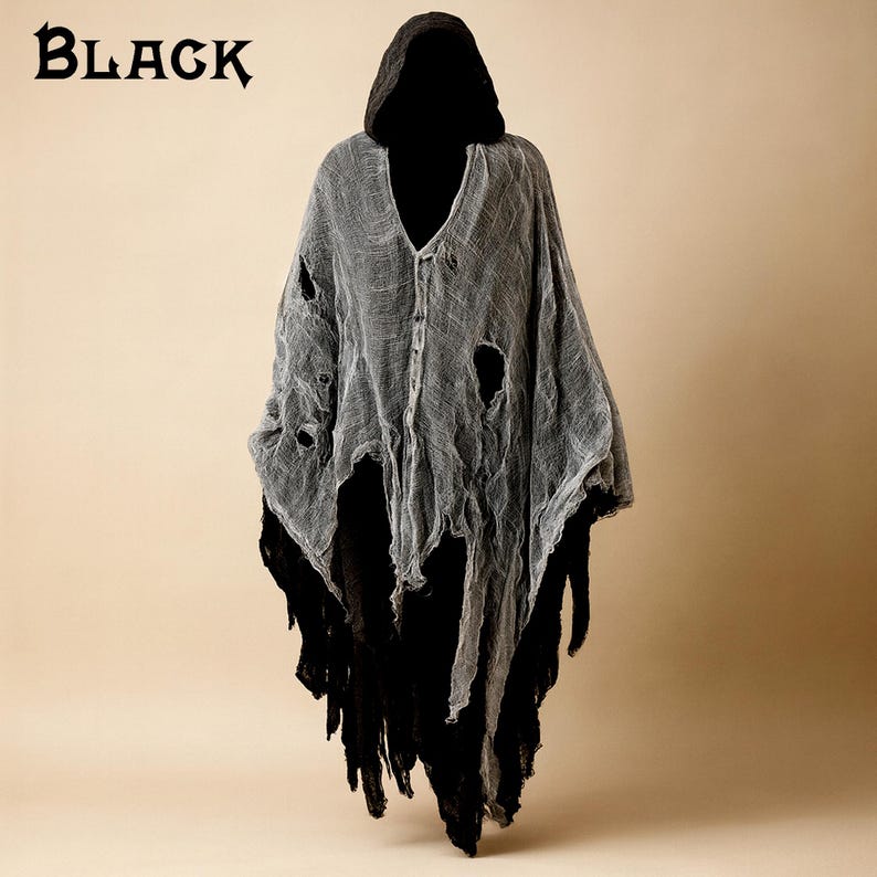Halloween Adult Ghost Hooded Dark Ghost Cloak