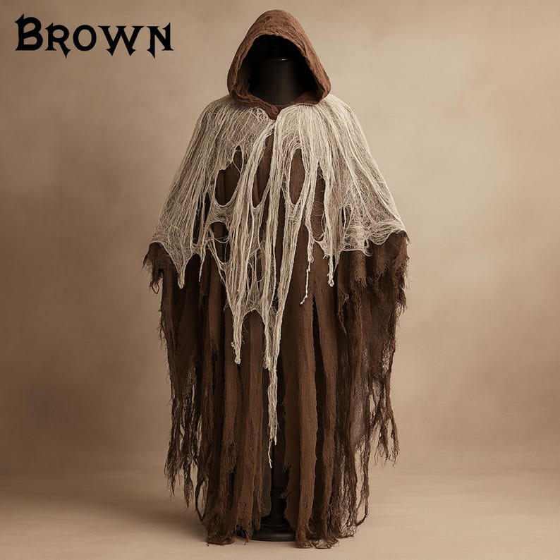 Halloween Adult Ghost Hooded Dark Ghost Cloak