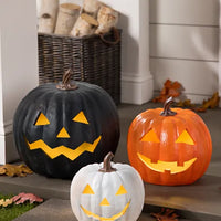 Lit Stackable Jack-o'-Lantern Sets