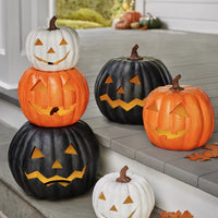 Lit Stackable Jack-o'-Lantern Sets