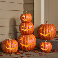 Lit Stackable Jack-o'-Lantern Sets