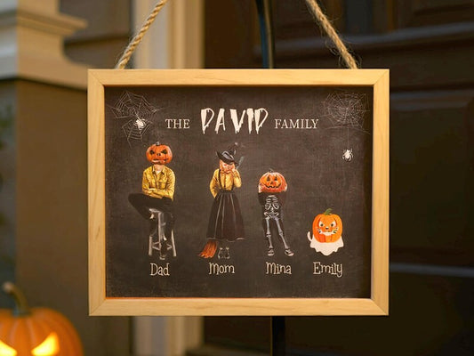 Halloween Family Portrait Sign