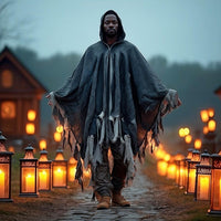 Halloween Adult Ghost Hooded Dark Ghost Cloak