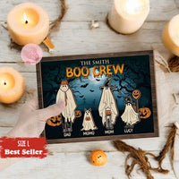 Boo Crew Ghost Family Pets Halloween Sign